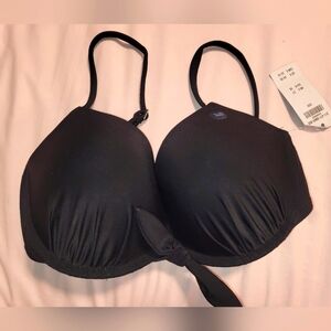 Hollister women's black padded underwire swim top 34D